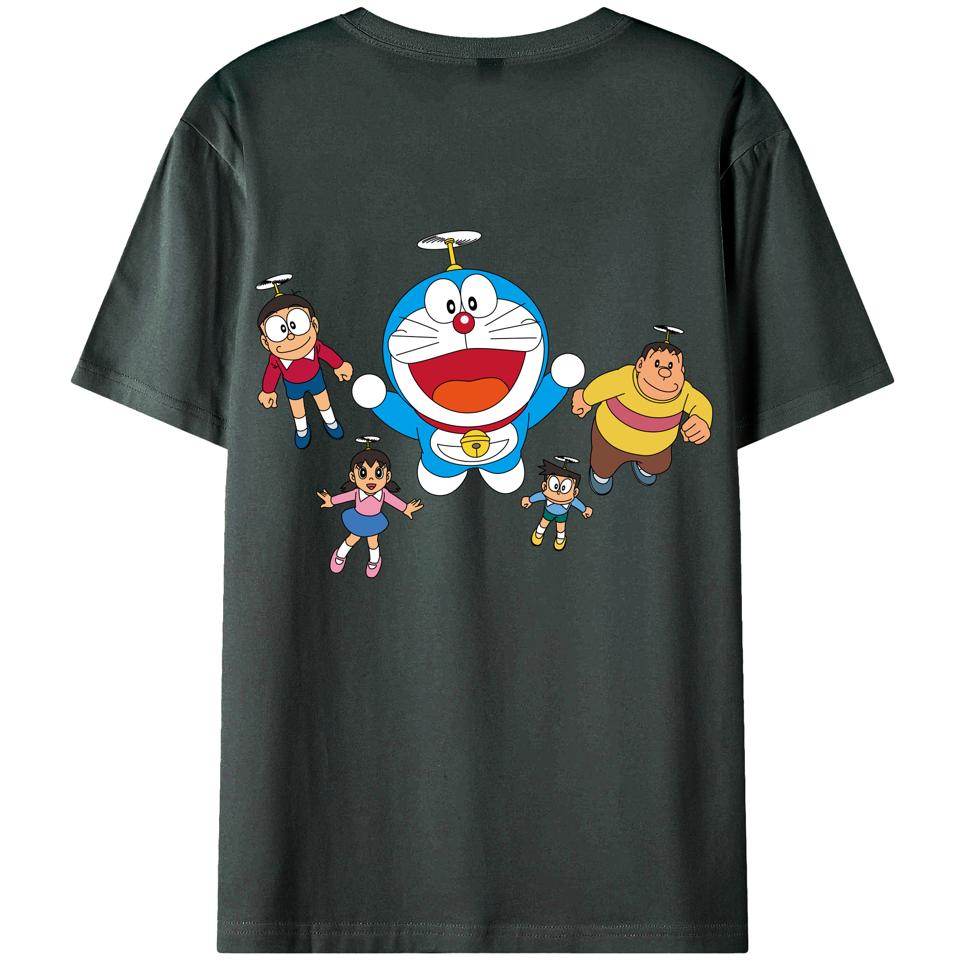 （画像用） ドラえもん 骨川 スネ夫 Doraemon Honekawa Suneo 綿100％ メンズ半袖Tシャツ（バックプリント） 通気性